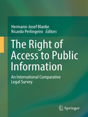 cover image of The Right of Access to Public Information